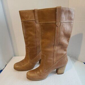 Timberland Rudston Pull On Leather Suede Weatherproof Heeled Boots Shoe Size 9.5